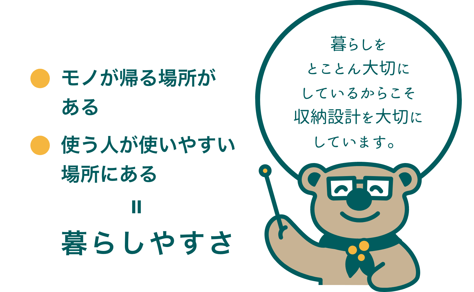 暮らしをとことん大切にしているからこそ収納設計を大切にしています。